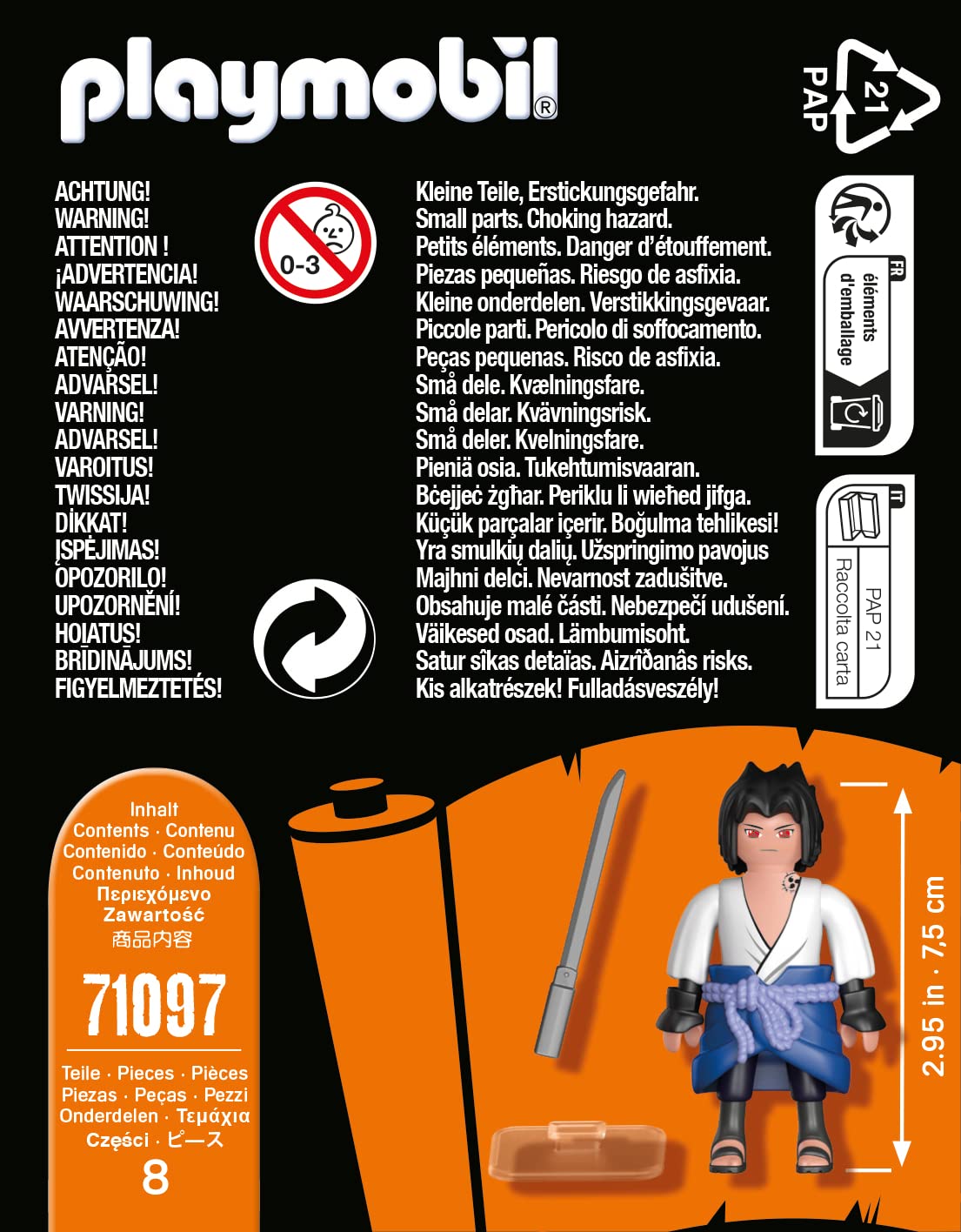 Playmobil Naruto Shippuden Sasuke Figure with Sword