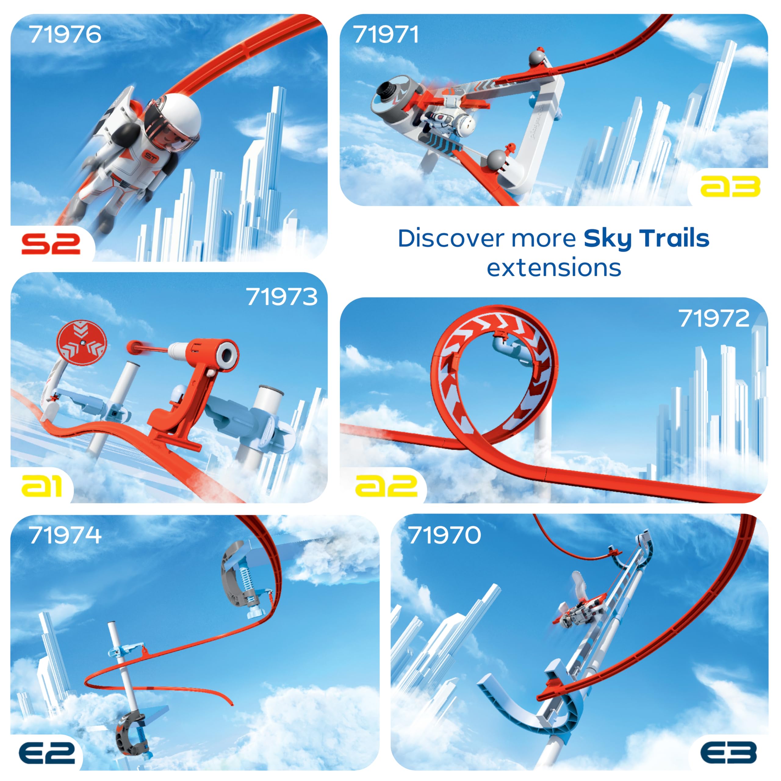 Playmobil Sky Trails Track Blaster Accessory Pack – Interactive Obstacle for Racing Tracks