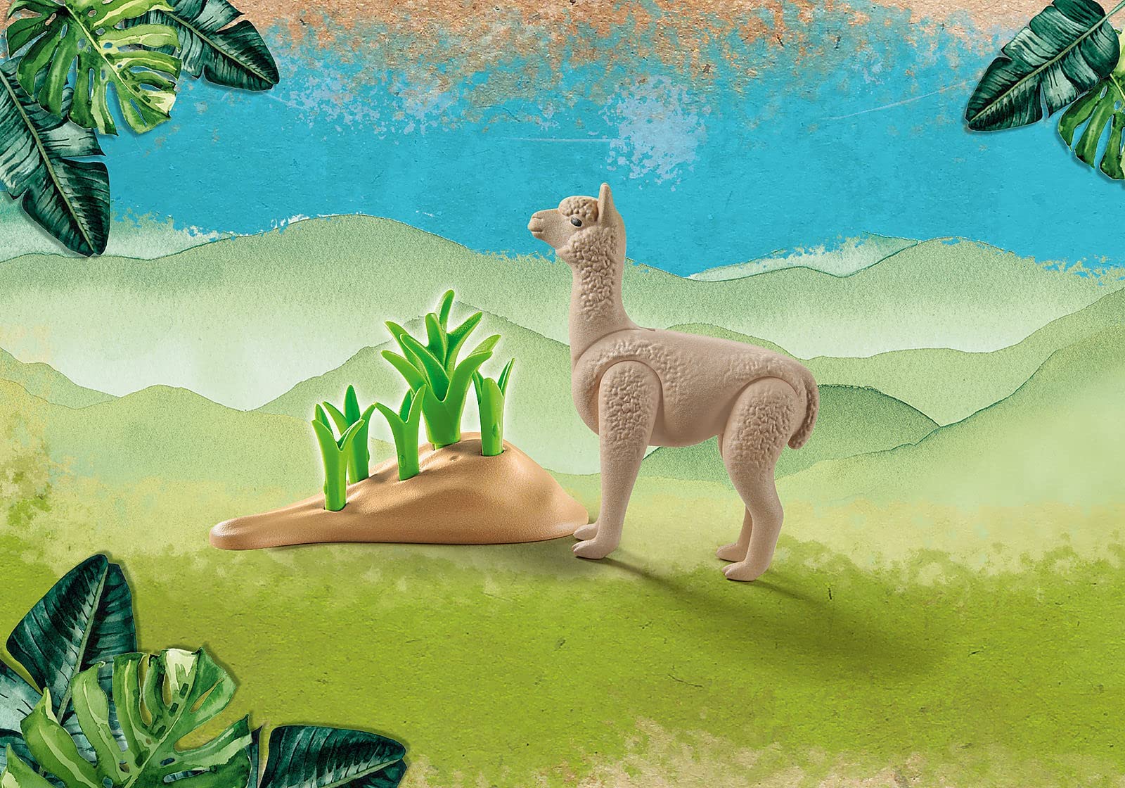 Playmobil Wiltopia Alpaca Figure with Trading Card – Eco-Friendly Animal Toy