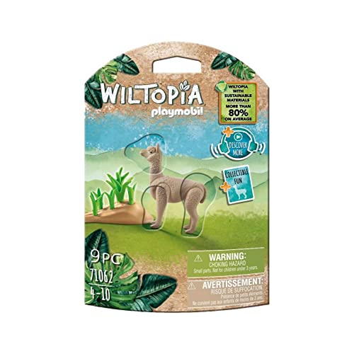 Playmobil Wiltopia Alpaca Figure with Trading Card – Eco-Friendly Animal Toy