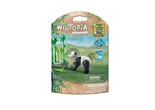 Playmobil Wiltopia Panda Set - 80% Recycled Plastic Interactive Animal Toy with AR Learning Card