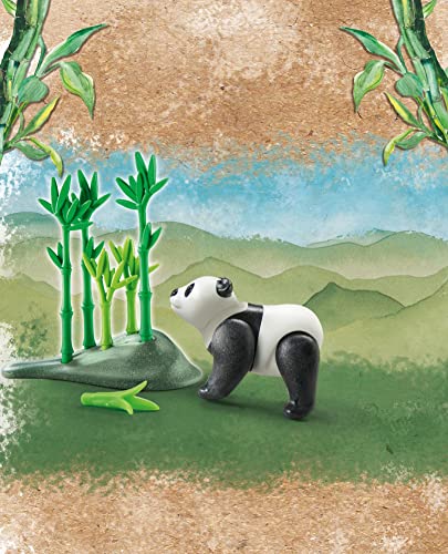Playmobil Wiltopia Panda Set - 80% Recycled Plastic Interactive Animal Toy with AR Learning Card
