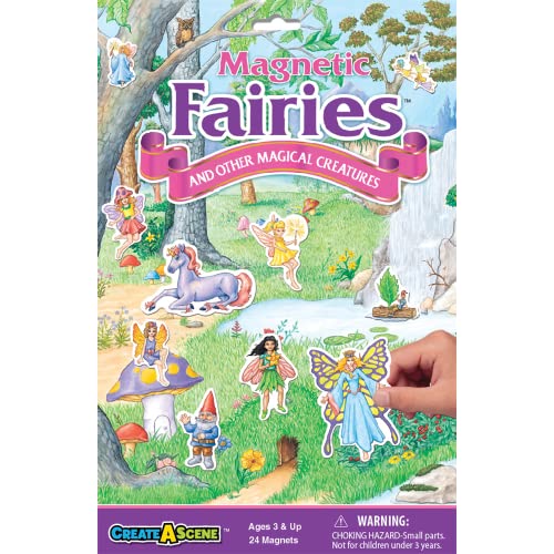 PlayMonster Create-A-Scene Fairies Magnetic Playset – Portable Mess-Free Magnet Activity for Kids Age 3+