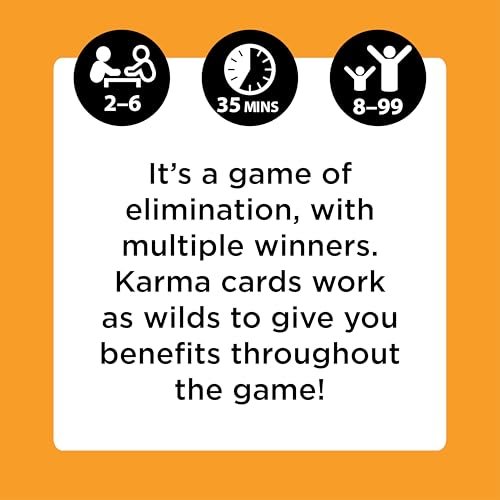PlayMonster KARMA Card Game – Fast-Paced Elimination Fun for the Whole Family, Ages 8+