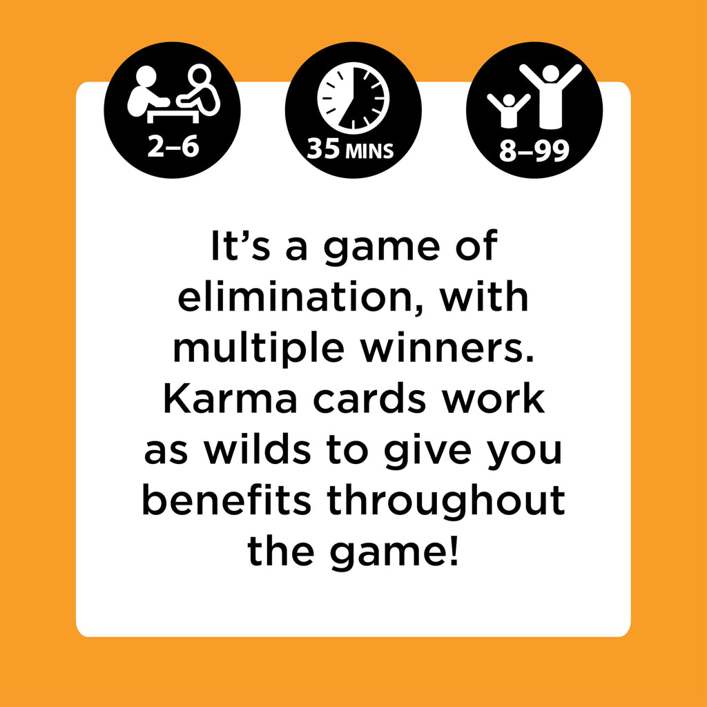 PlayMonster KARMA Card Game – Fast-Paced Elimination Fun for the Whole Family, Ages 8+