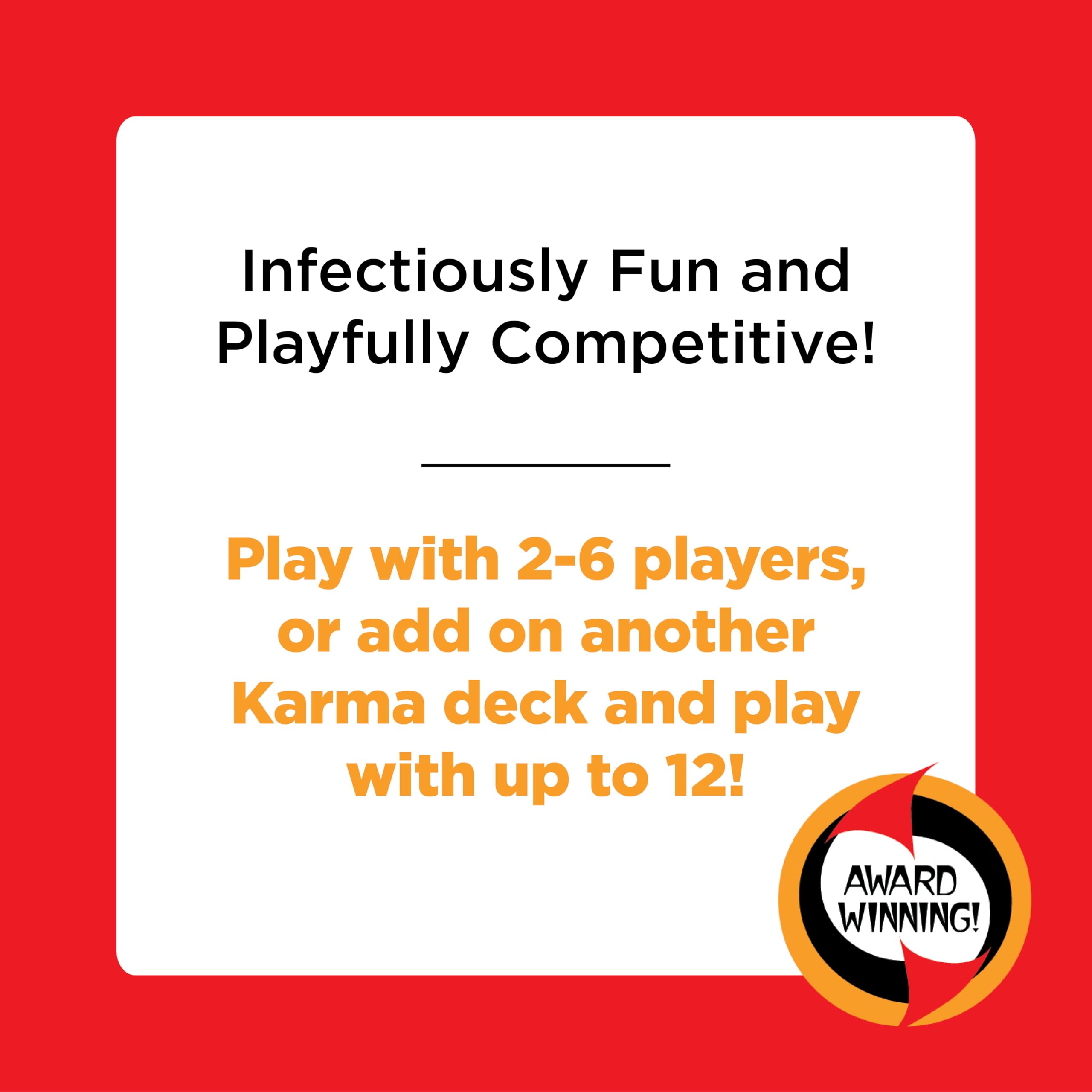 PlayMonster KARMA Card Game – Fast-Paced Elimination Fun for the Whole Family, Ages 8+