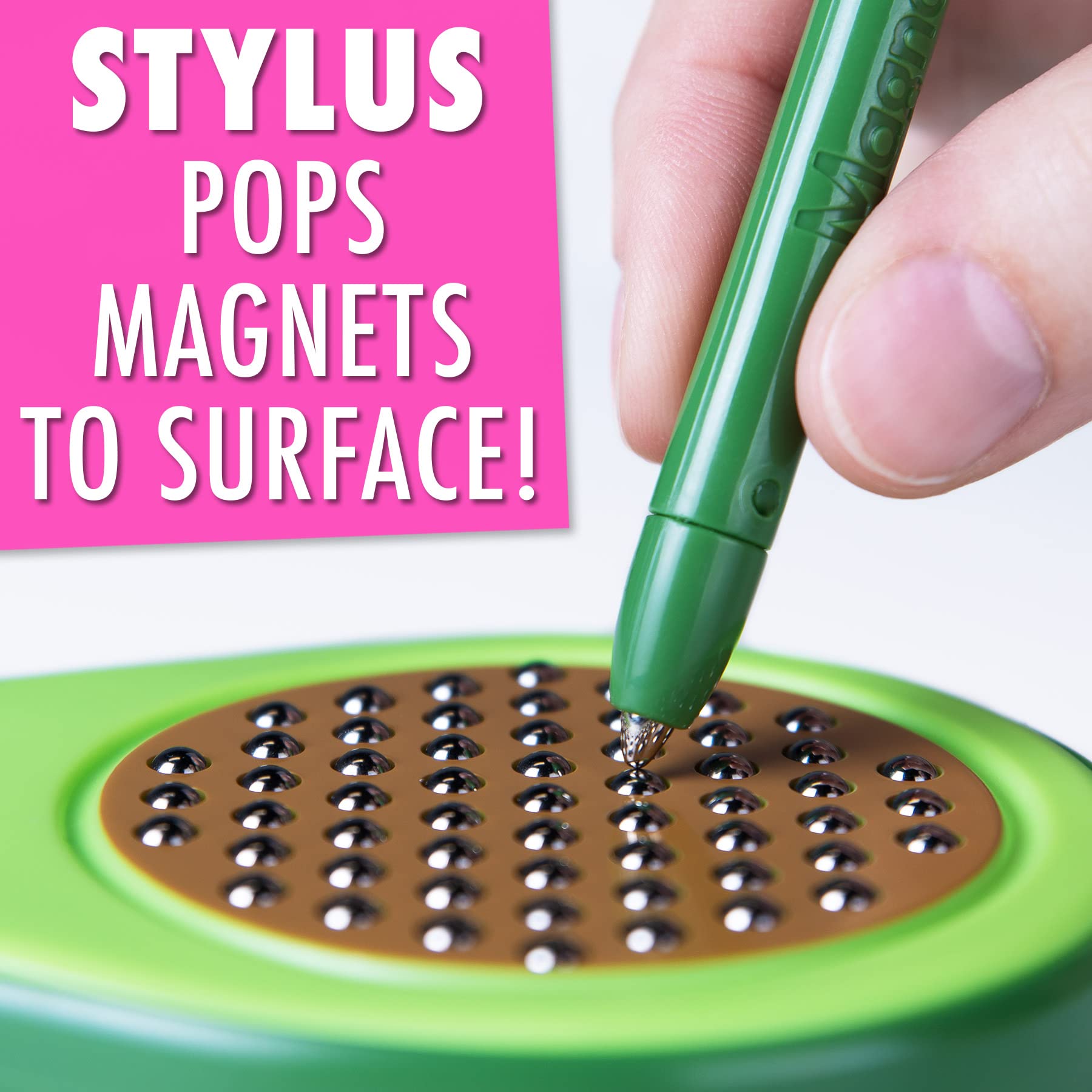 PlayMonster Magnatab Mini Lightning Bolt – Magnetic Drawing Fidget Toy with Satisfying Click Sounds