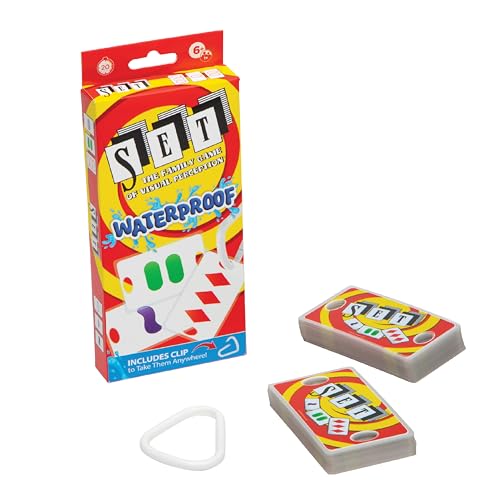 PlayMonster Set Card Game – Travel-Friendly Waterproof Cards, Brain-Building Matching Game for Ages 6+
