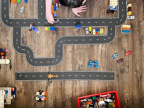 PlayTape 30 ft x 4 in Road Tape for Toy Cars – Stick to Floors, No Residue, Paper-Based