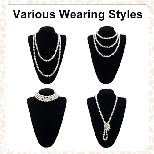 PLULON 6-Piece 1920s Flapper Accessory Set – Roaring 20s Costume Kit with Headband, Gloves, Jewelry & Prop