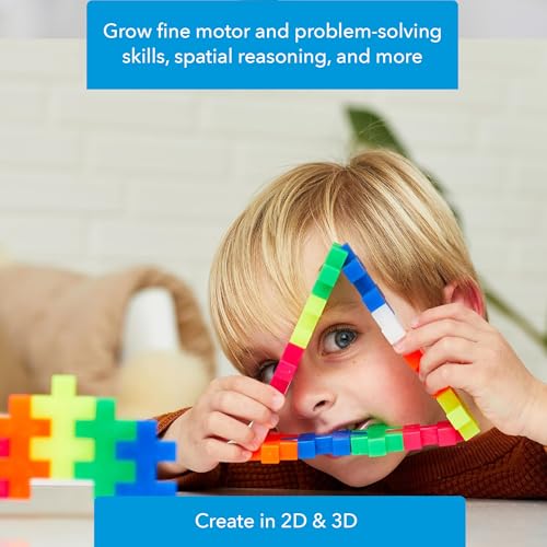 PLUS PLUS Big 15-Piece Neon Mix Tube – Oversized Building Blocks for Toddlers