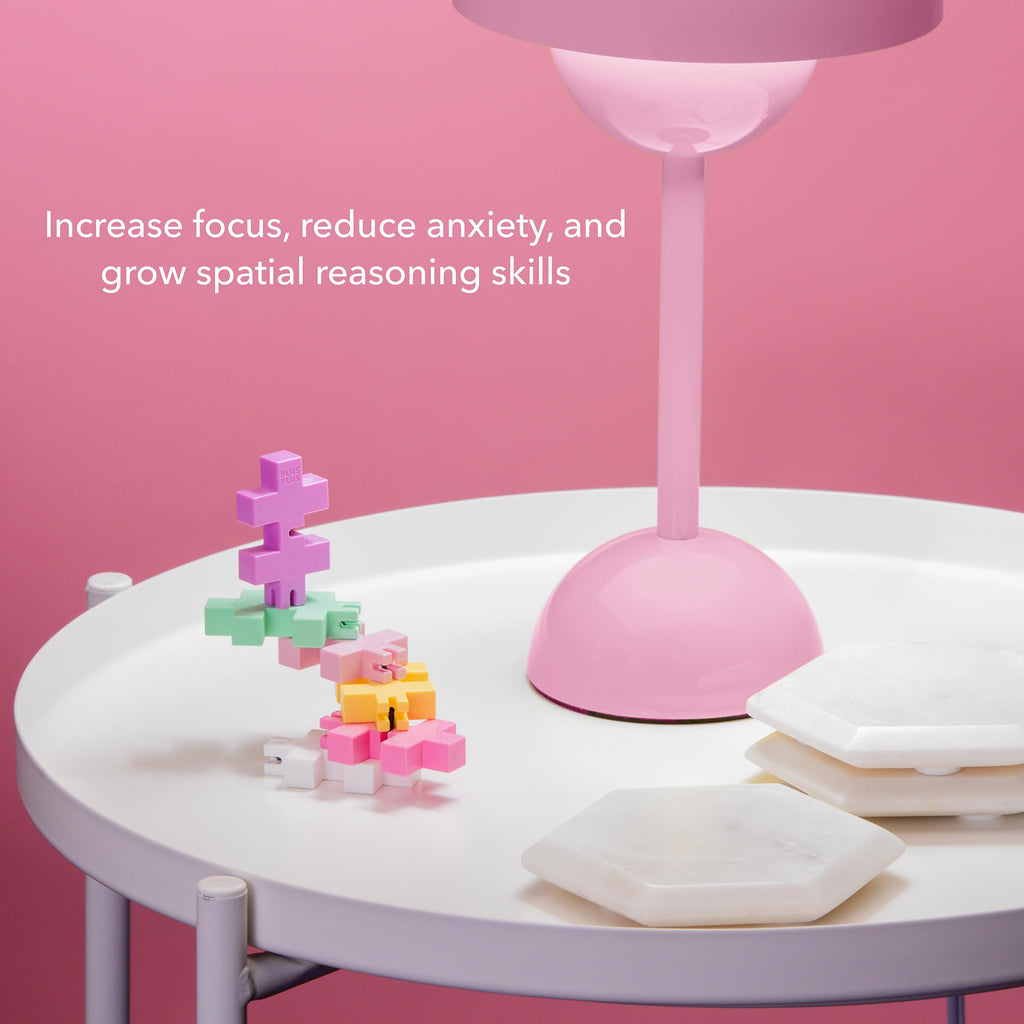 PLUS PLUS HEXEL Bubblegum Fidget Toy – Stress Relief & Focus Aid, BPA-Free