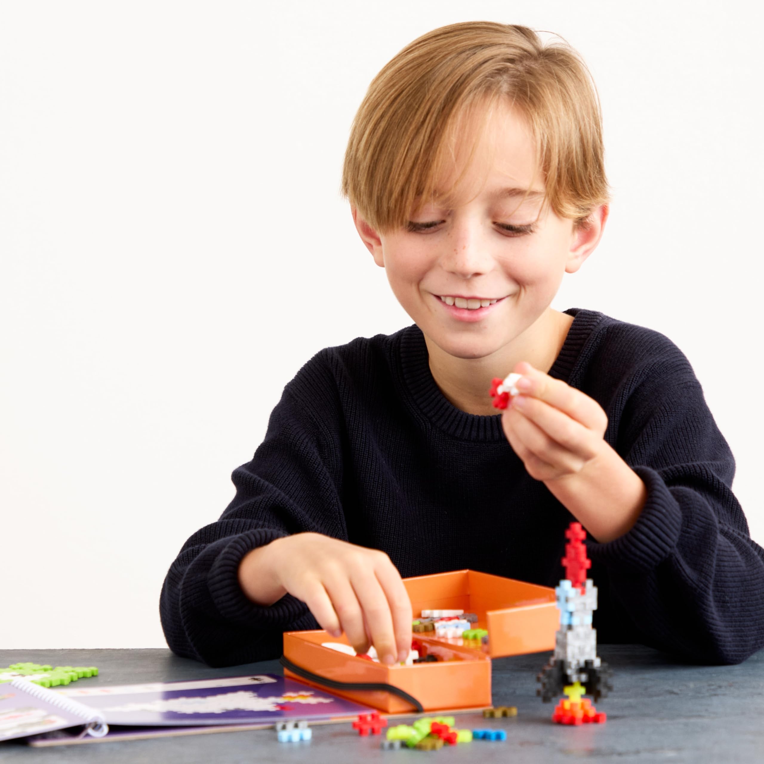 Plus Plus Puzzle By Number Activity Pad Space – STEM Building Toy for Kids 5-12