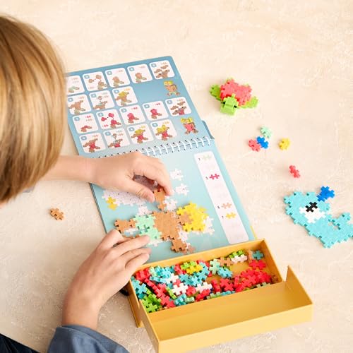 Plus Plus Puzzle by Number Ocean Activity Pad – Travel-Friendly STEM Building Set for Kids Ages 5-12