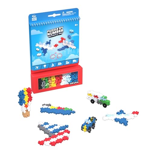 Plus-Plus Transportation Activity Pad with Numbered Guides – 6 Travel Builds in 2D & 3D