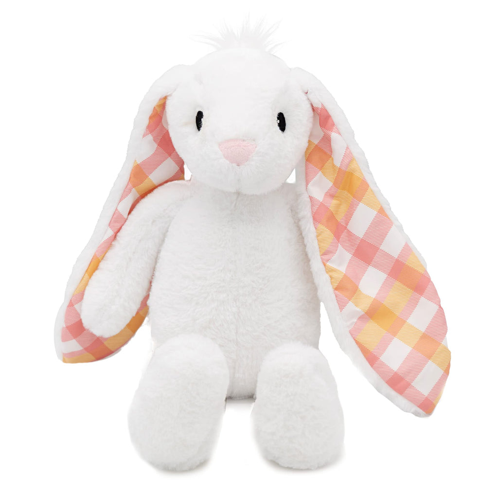 Plushible 14-Inch White Easter Bunny Stuffed Animal – Soft Embroidered Plush Toy for Kids Ages 1+