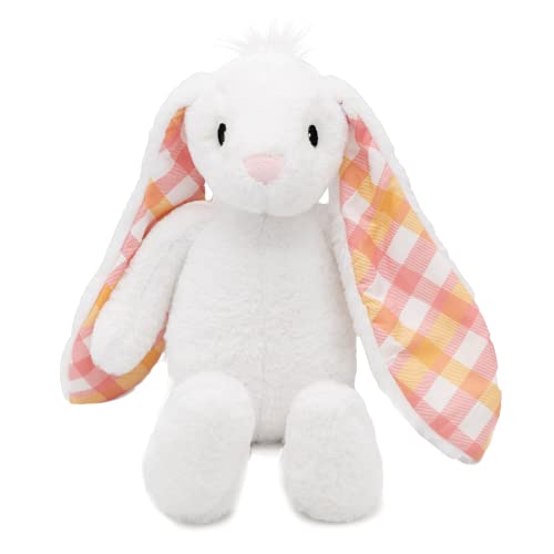Plushible 14-Inch White Easter Bunny Stuffed Animal – Soft Embroidered Plush Toy for Kids Ages 1+