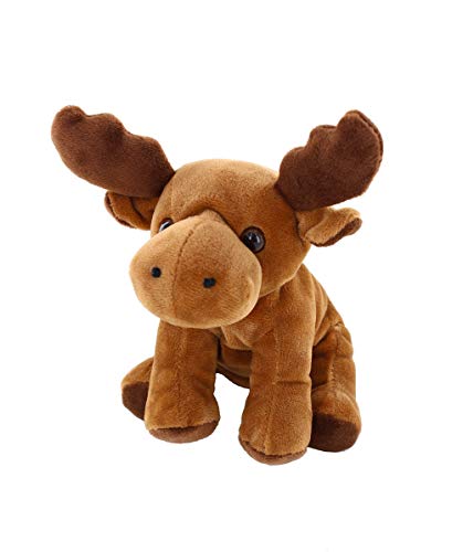 Plushland Beanie Moose 7" Stuffed Animal – Soft Brown Plush Toy for Kids and Collectors