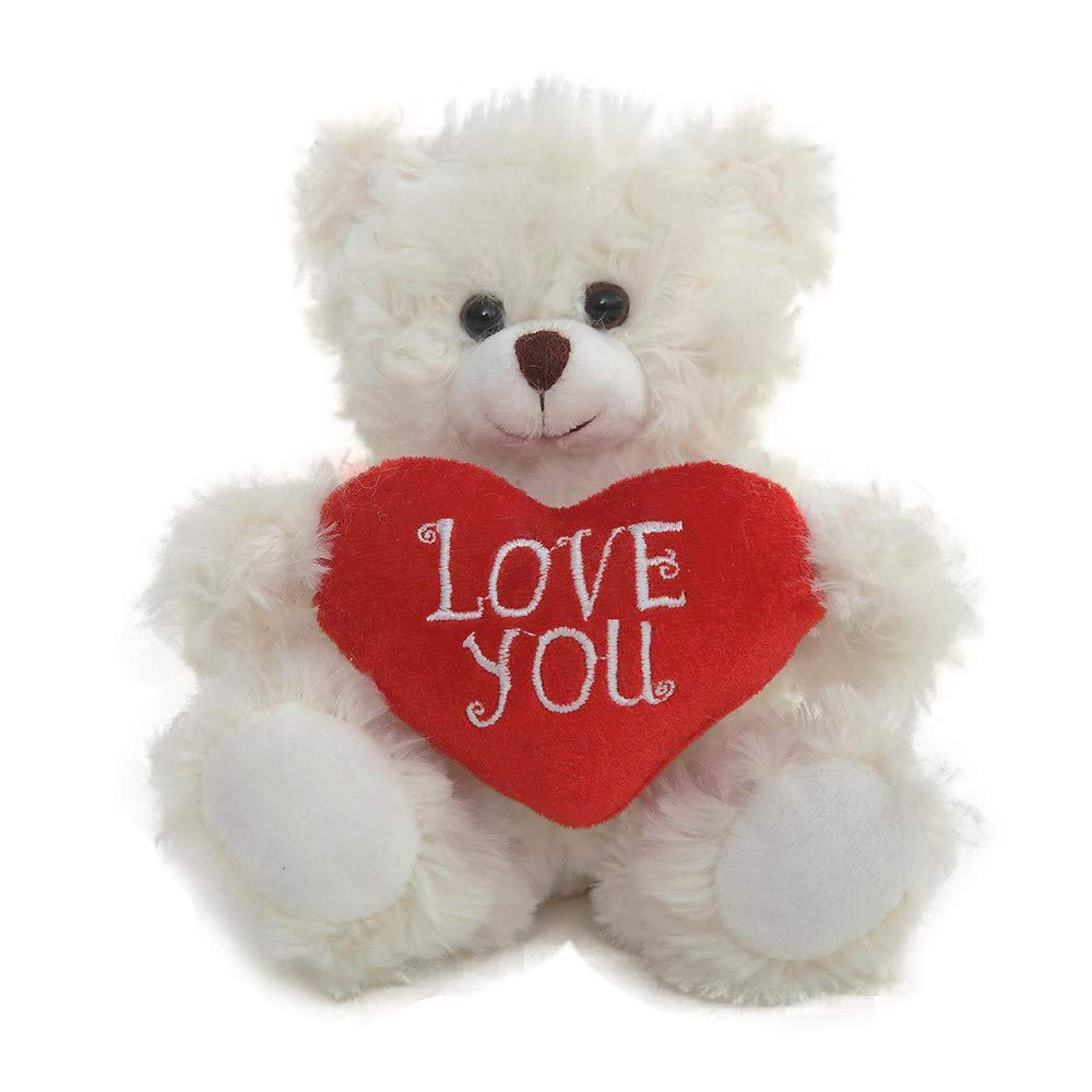 Plushland Brown Love Teddy Bear with Color-Shifting Sequin Heart - 9 Inches