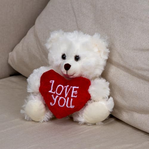 Plushland Brown Love Teddy Bear with Color-Shifting Sequin Heart - 9 Inches