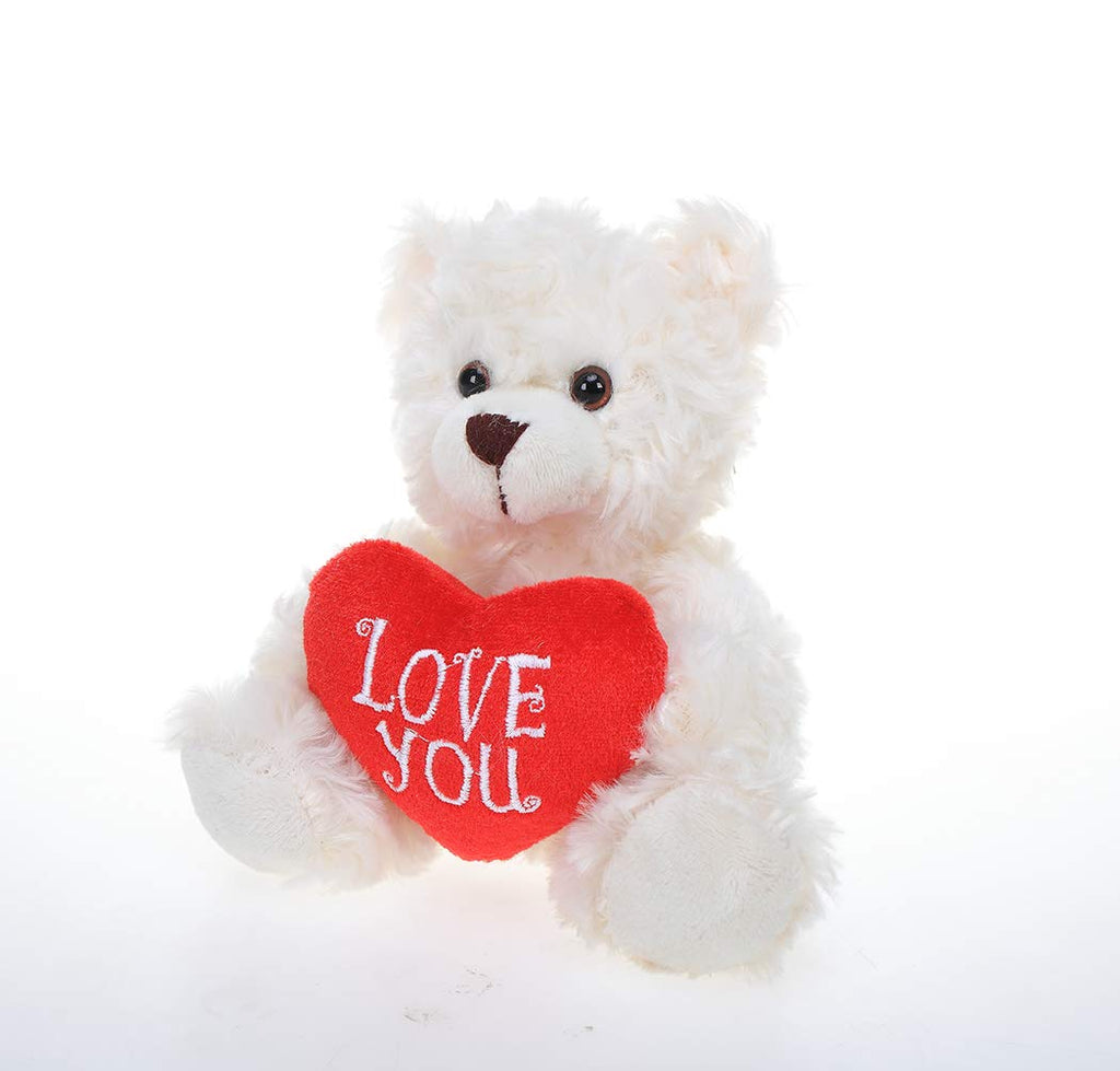 Plushland Brown Love Teddy Bear with Color-Shifting Sequin Heart - 9 Inches
