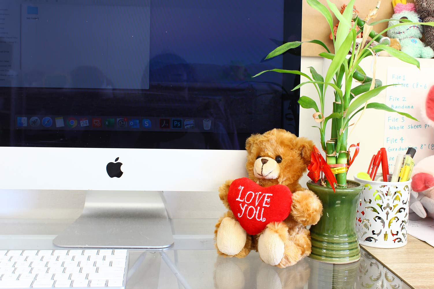 Plushland Brown Love Teddy Bear with Color-Shifting Sequin Heart - 9 Inches