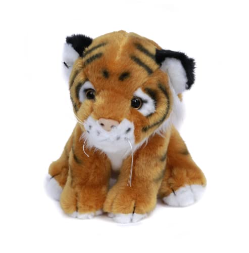 Plushland Brown Tiger Sitting Plush Toy – 7 Inch Super Soft Stuffed Animal