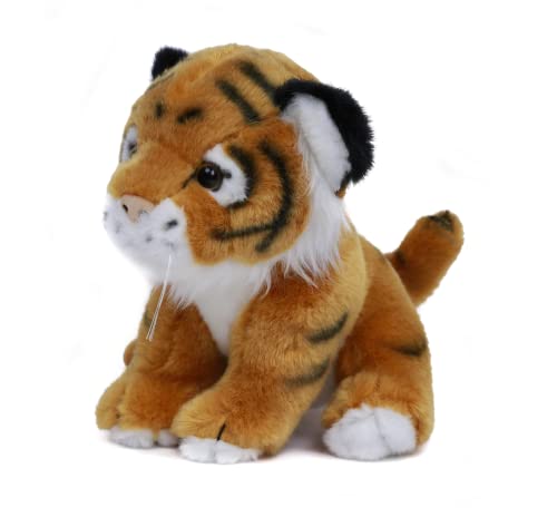 Plushland Brown Tiger Sitting Plush Toy – 7 Inch Super Soft Stuffed Animal
