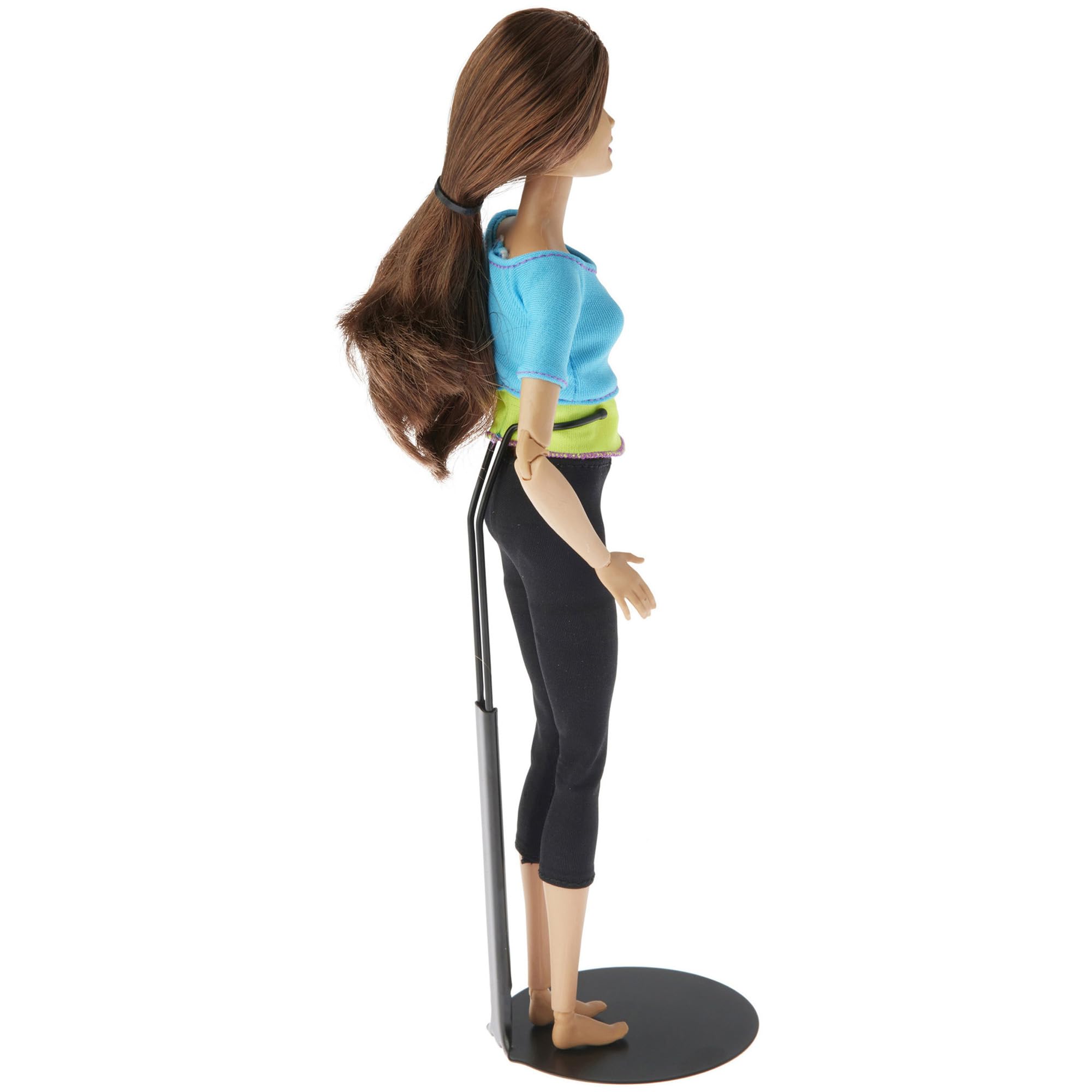 Plymor DSP-5125B Adjustable Black Metal Doll Stand for 10-12 Inch Fashion Dolls with Slim Waist