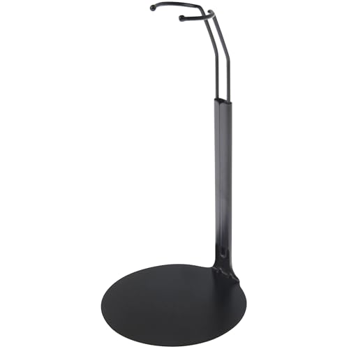 Plymor DSP-5125B Adjustable Black Metal Doll Stand for 10-12 Inch Fashion Dolls with Slim Waist