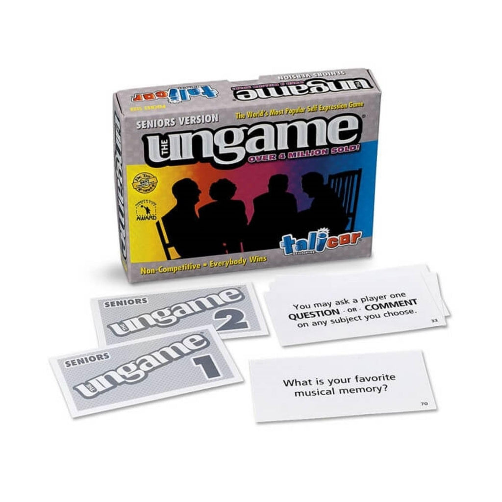 Pocket UNGAME Seniors Edition - Non-Competitive Card Game for Ages 55+ with 140 Large-Print Cards