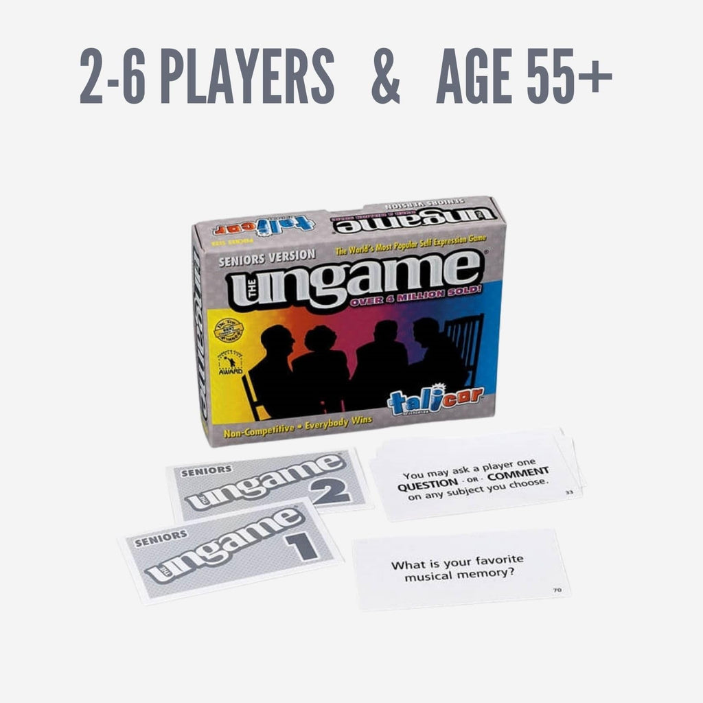 Pocket UNGAME Seniors Edition - Non-Competitive Card Game for Ages 55+ with 140 Large-Print Cards