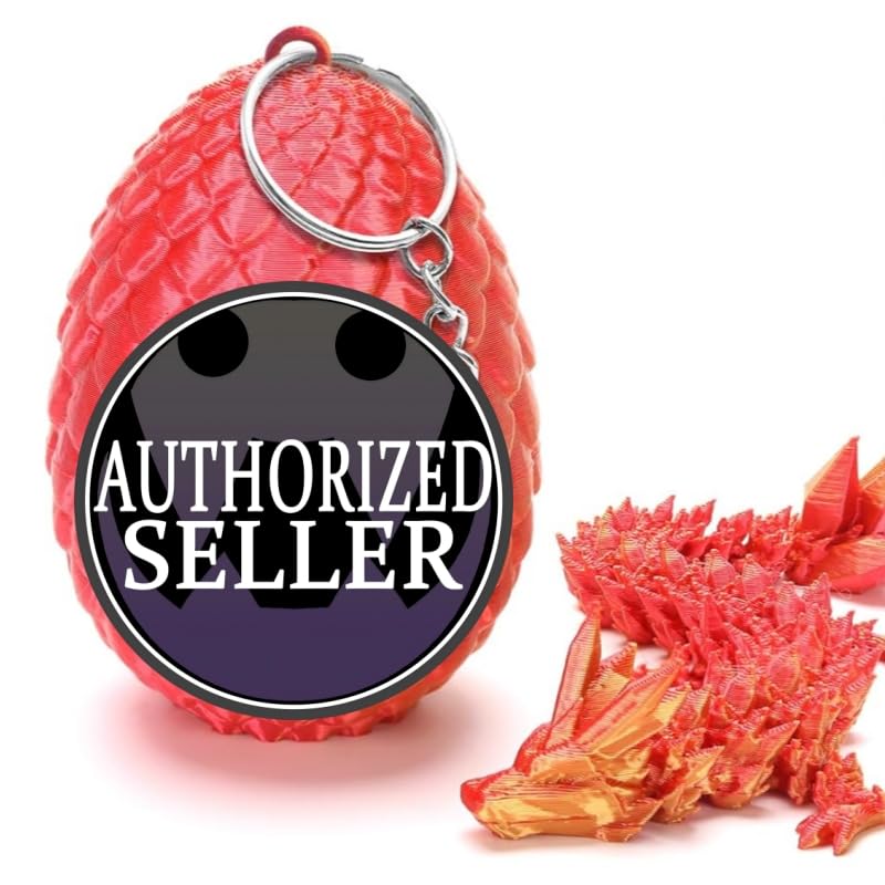 Podafu 4 Pack Mini 3D Printed Dragon Eggs with Crystal Dragon Inside - Easter Basket Stuffers and Kids Decorations with Keychain Option