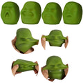 Poen 4 Pack Funny Human Face Stress Balls - Squeeze Fidget Toys for Adults, Emotion Face Balls, Green