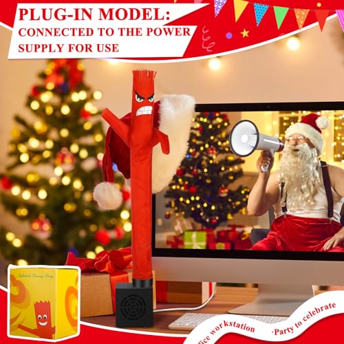 Poen Mini Wacky Waving Inflatable Tube Guy – Desktop Toy with Blower for Pranks and Office Decor