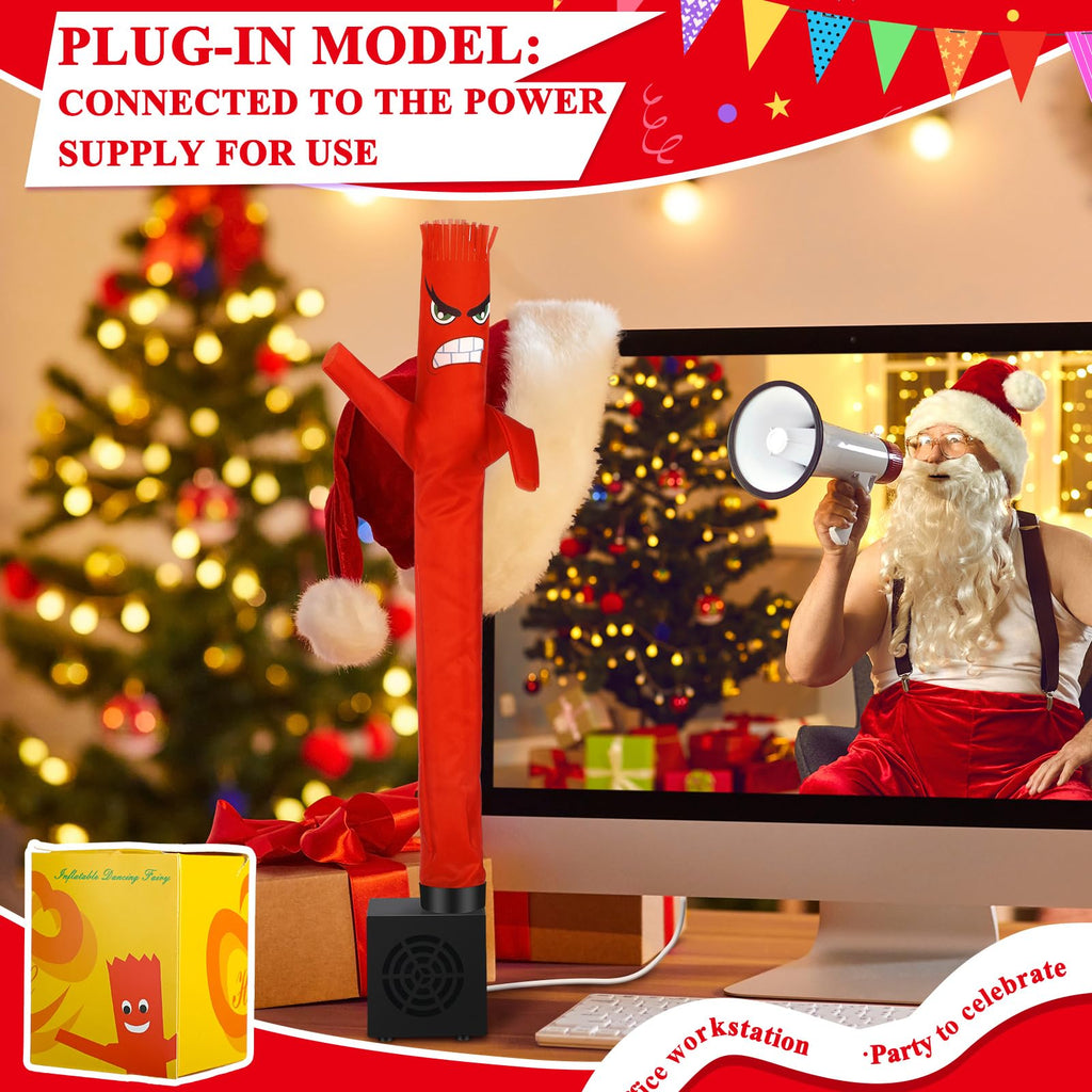 Poen Mini Wacky Waving Inflatable Tube Guy – Desktop Toy with Blower for Pranks and Office Decor