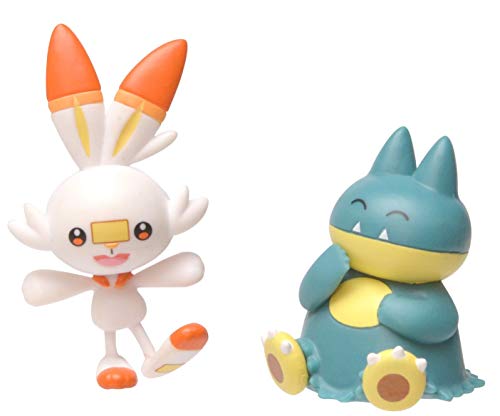 Pokemon 2-Inch Action Figure 2-Pack: Munchlax & Scorbunny from Sword and Shield