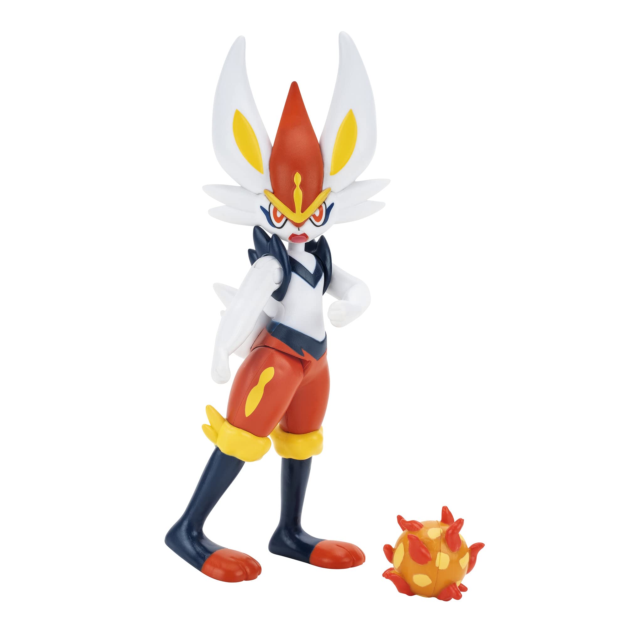 Pokémon Battle Feature Figures Cinderace Action Figure with Fire Kick