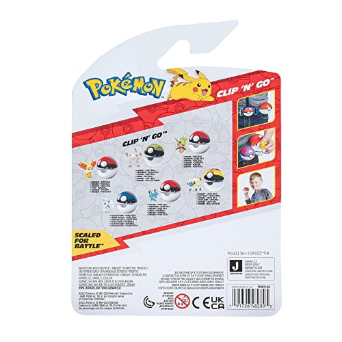 Pokémon Clip 'n' Go Nest Ball with Mankey Figure - 5 cm Official Pokéball Toy for Kids Ages 4+