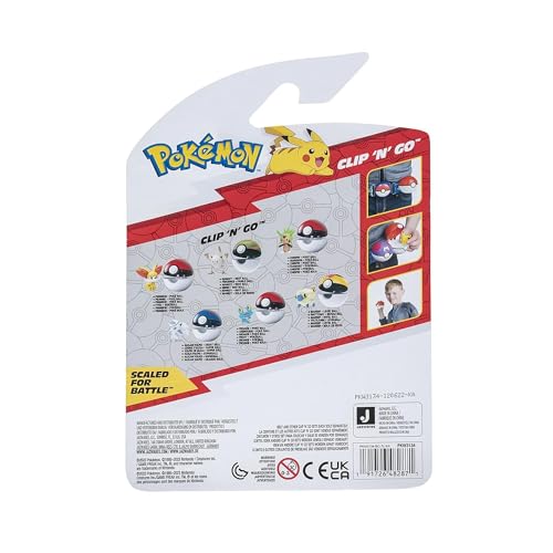 Pokémon Clip 'n' Go Poké Ball with Fynx Figure – Official 5 cm Collectible Toy