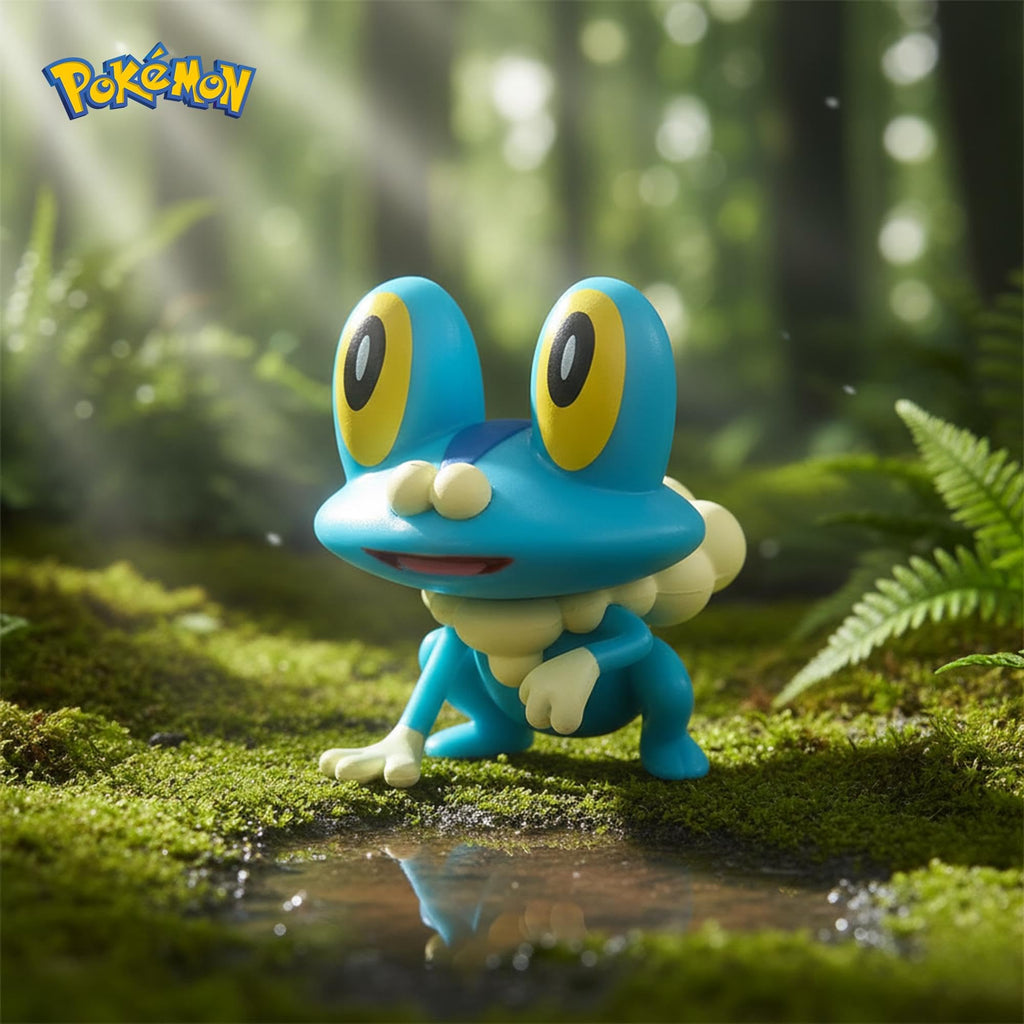 Pokémon Clip'n'Go Poké Ball with Froakie Figure – Official 5 cm Red Ball & Toy Set