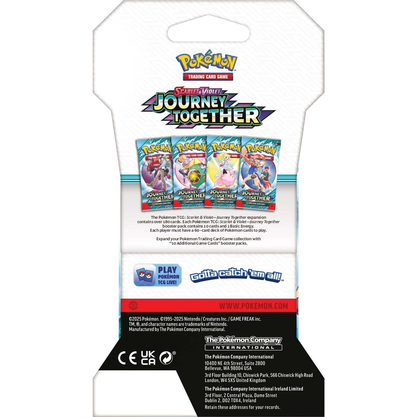 Pokémon TCG Scarlet & Violet Journey Together Booster Blister Pack (Random Draw, 10 Cards)