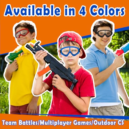 POKONBOY 4 Pack Protective Goggles for Nerf Battles - Safety Glasses for Kids and Teens