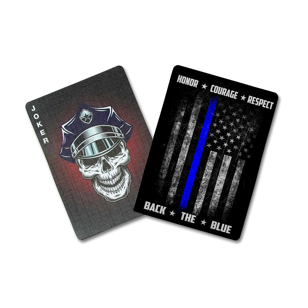 Police Officer Playing Cards – Back the Blue Design, Premium Quality, Veteran Owned