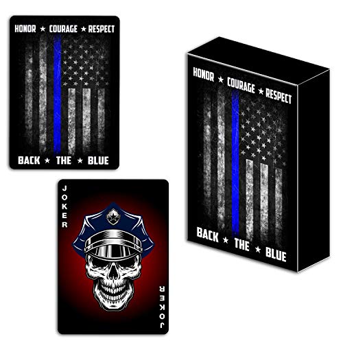 Police Officer Playing Cards – Back the Blue Design, Premium Quality, Veteran Owned