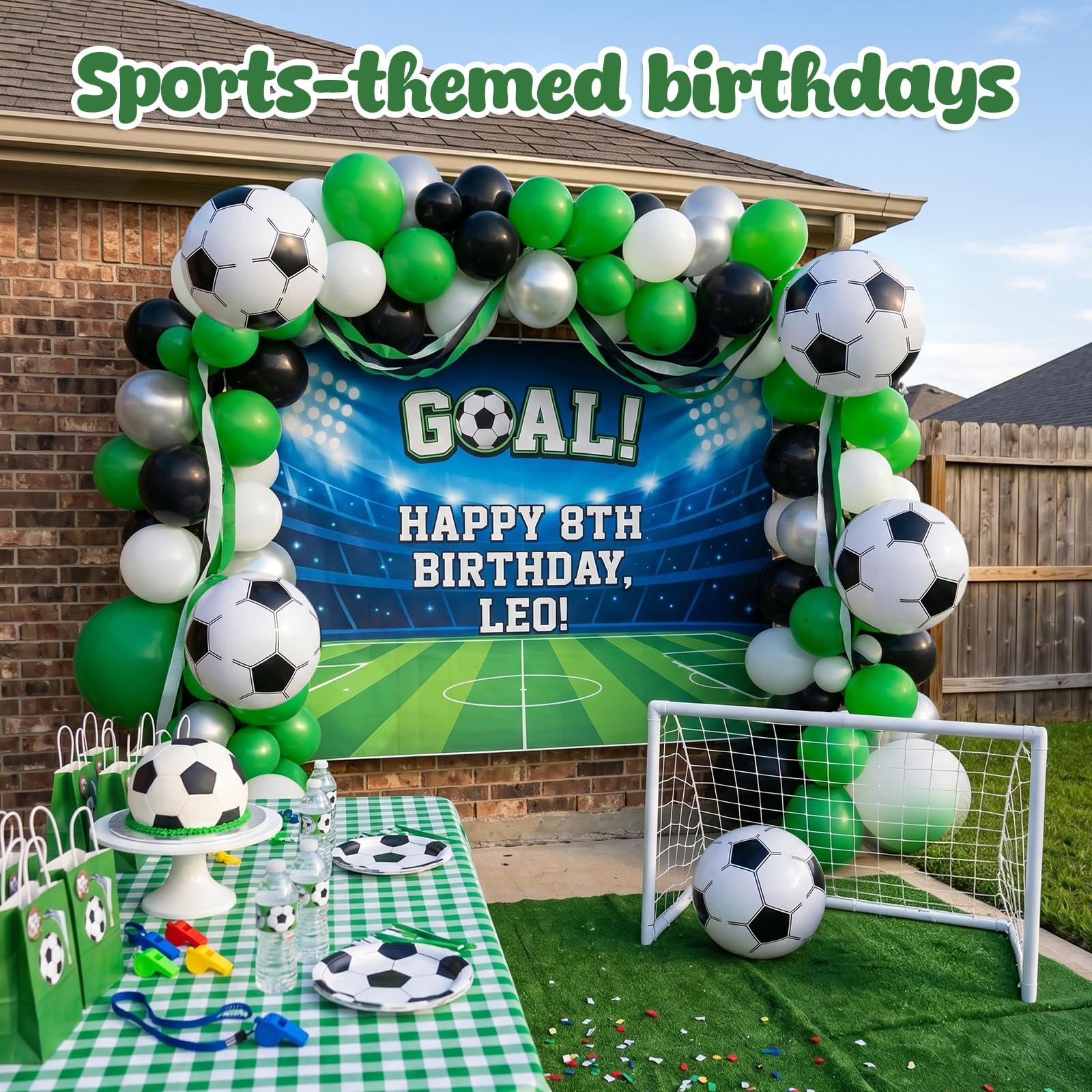 POPLAY 5-Pack 12 Inch Inflatable Soccer Beach Balls – Bulk Party Favors for Summer Games