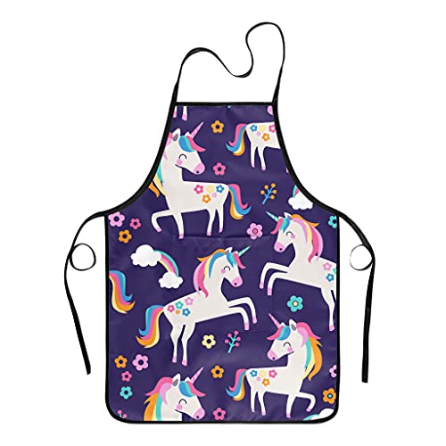 Popologa Waterproof Kids Aprons with Pockets – Two Sizes for Cooking Painting & Baking