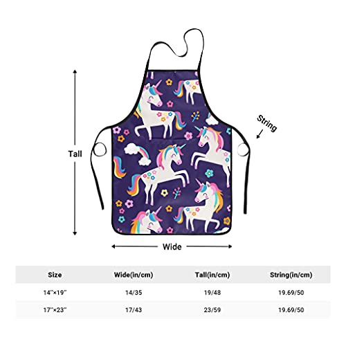 Popologa Waterproof Kids Aprons with Pockets – Two Sizes for Cooking Painting & Baking