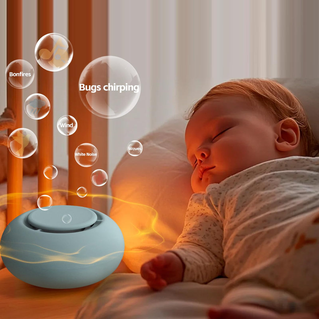 Portable White Noise Machine with 12 Soothing Sounds and 15-Hour Battery