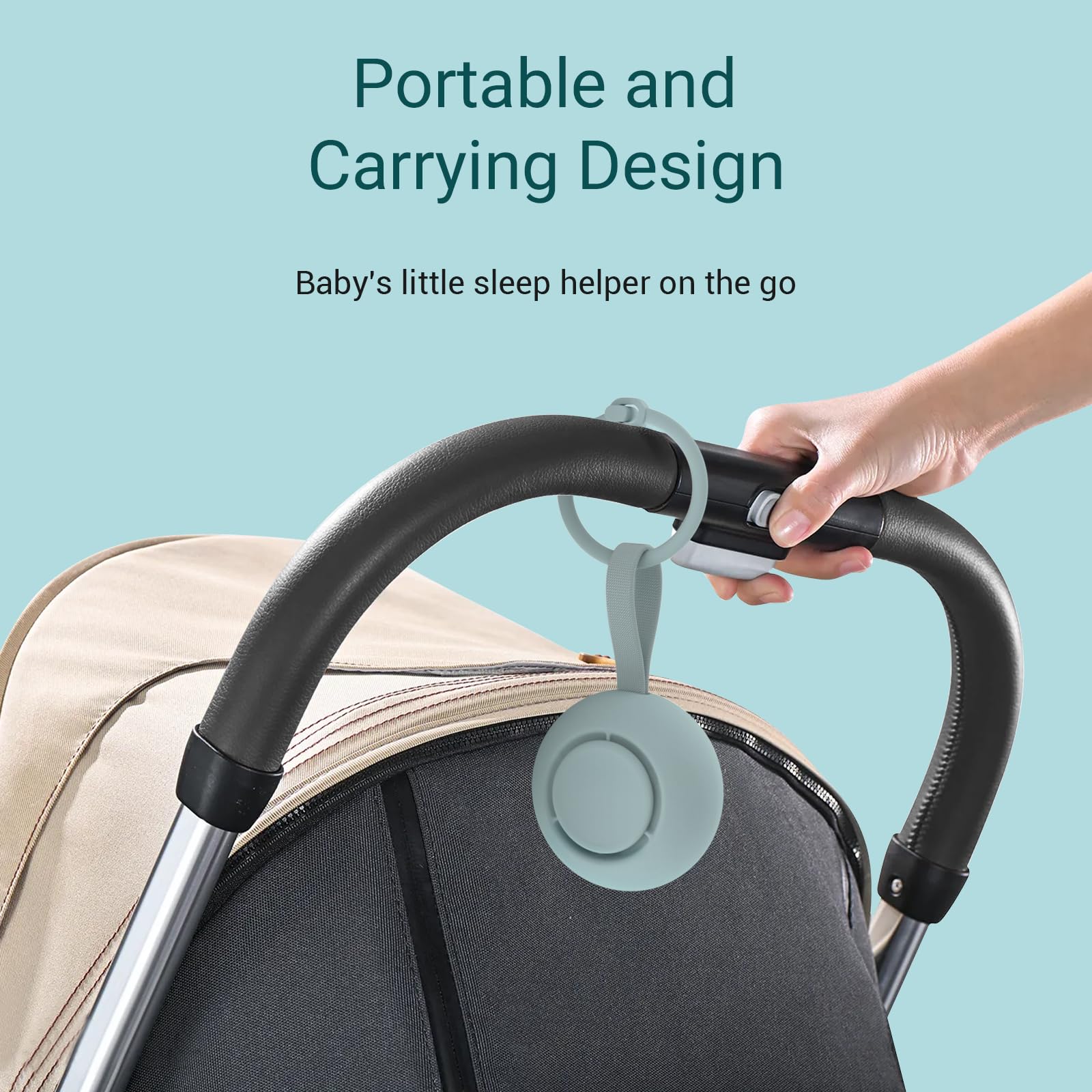 Portable White Noise Machine with 12 Soothing Sounds and 15-Hour Battery